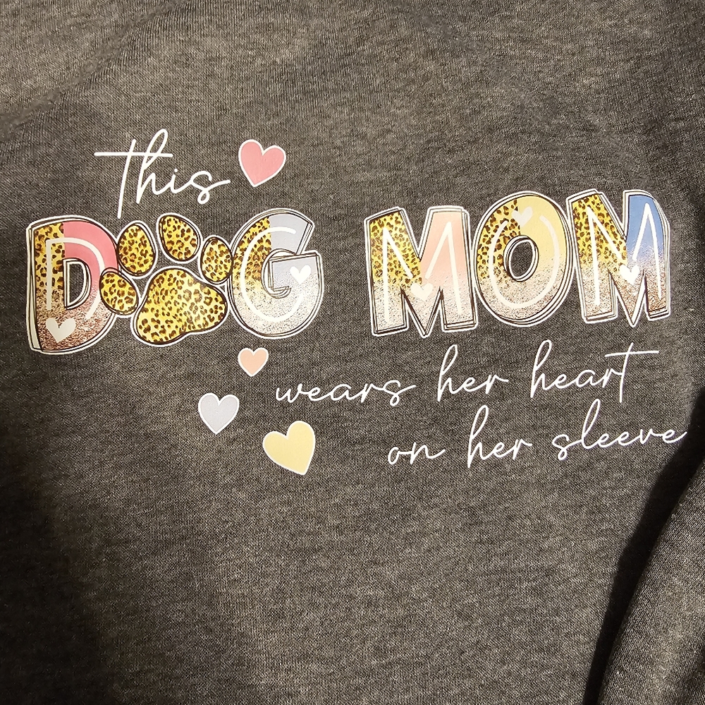 SHEIN Charcoal Dog Mom Graphic Jacket